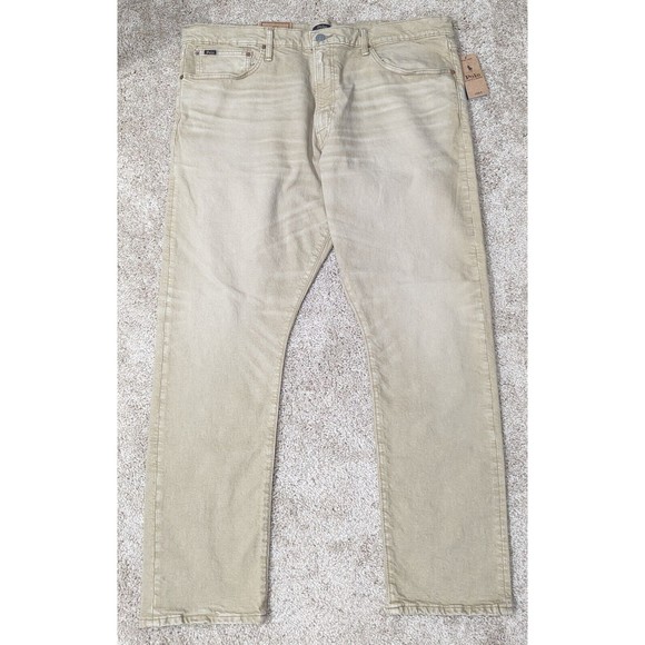 Polo Ralph Lauren The Sullivan Slim Fit Stretch Men's Denim Jeans Beige 40 X 30